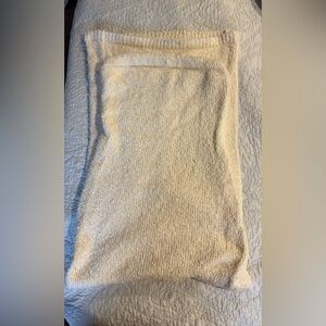 Cloud strapless boucle maxi dress cream